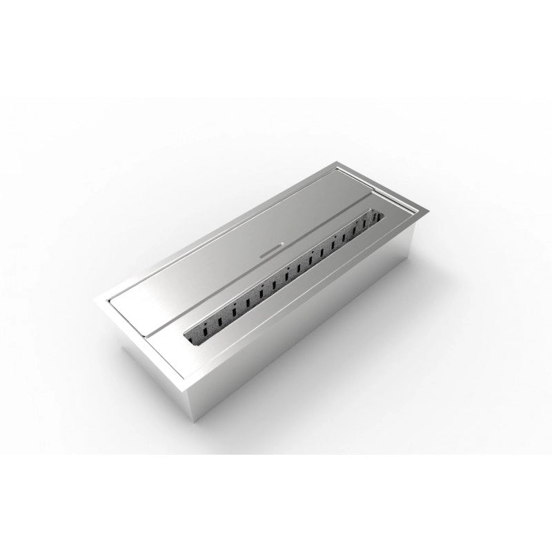 Bruciatore per Camino a Bioetanolo Biocamino in Acciaio Inox 3,5 Lt 45,7X18,7XH9,5 cm