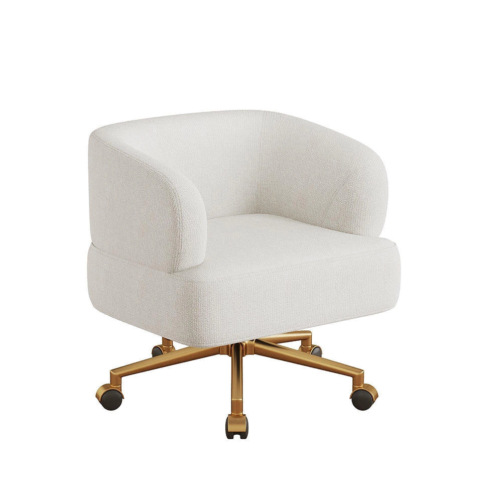 Sedia girevole design moderno - Xylo - L71¡ÁP60¡ÁH71 cm - Beige - 5 rotelle, rotazione 360¡ã