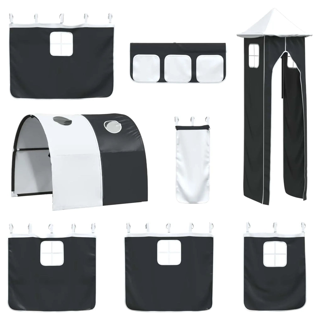 Struttura del letto loft per bambini Bianco e Nero 80 x 200 cm 42020893