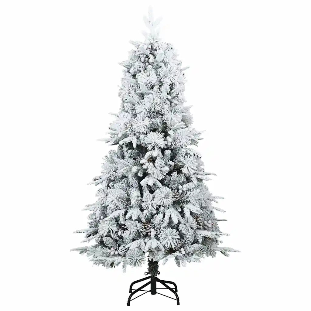 Albero di Natale Artificiale con Rami Pieghevoli Bianco 120 cm