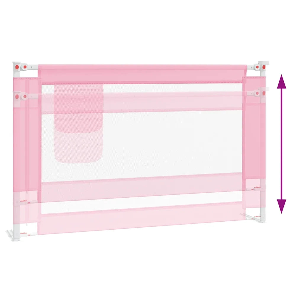 Sponda Letto di Sicurezza per Bambini Rosa 120x25 cm in Tessuto cod mxl 68901