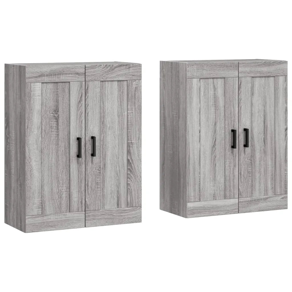 Armadietti a Parete 2 pz Grigio Sonoma in Legno Multistrato CFW8698700