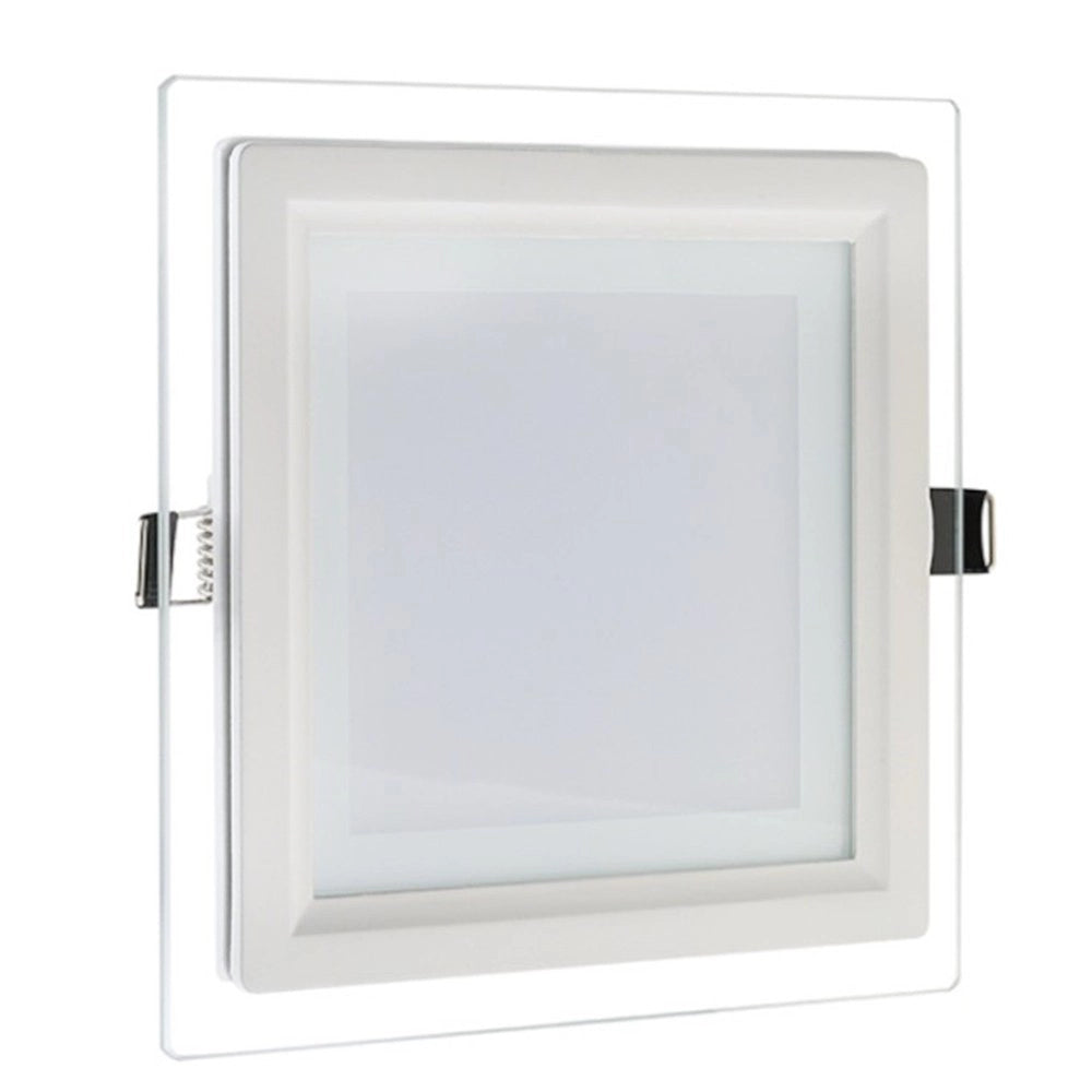 Trade Shop - Pannello Led Slim Quadrato Incasso Cornice Vetro 12w Cct 3000k 4000k 6500k P125e-q3c -