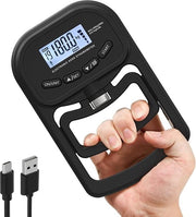 Allenatore di presa - 180kg - Dinamometro elettronico per mano - Tester digitale - Allenamento della forza dei polpastrelli - Allenatore di mano - Nero