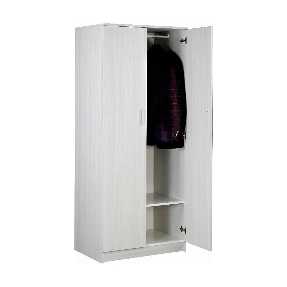 Armadio Due Ante 77x52 h182cm Bianco Liscio