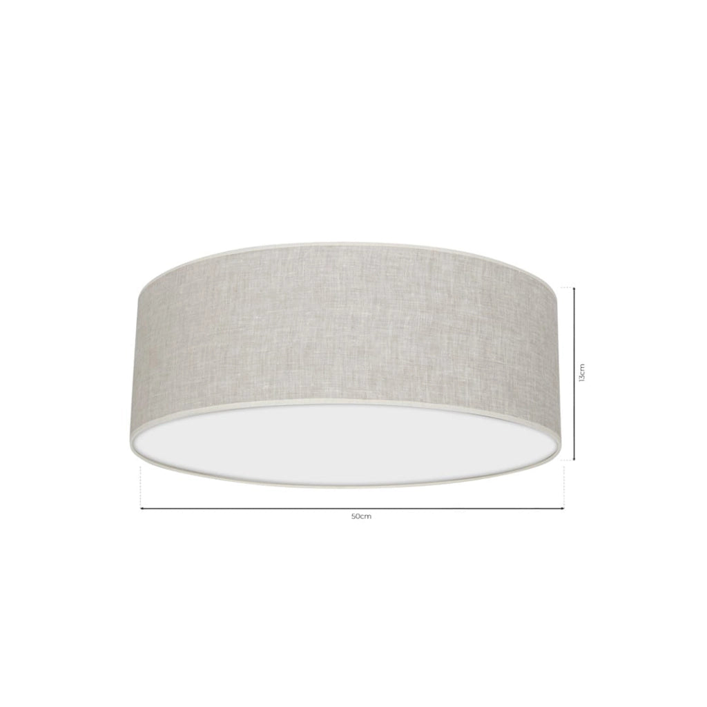 Plafoniera soffitto Milagro LINO 3xE27 lino bianca 50cm