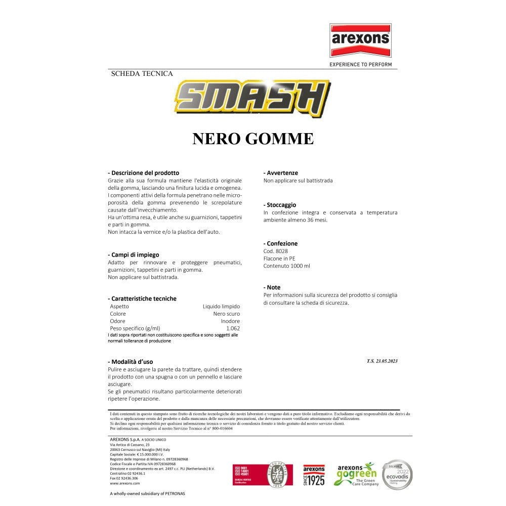 Smash 1lt nero gomme