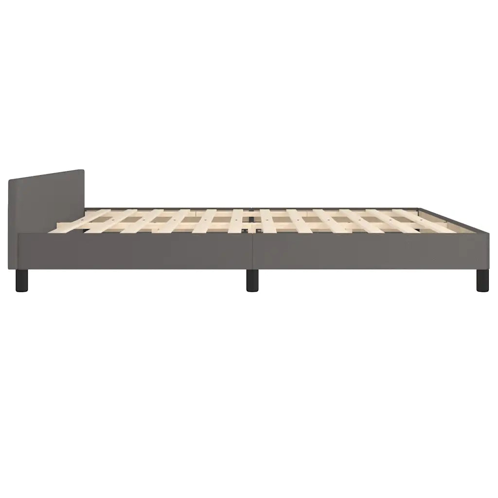 Giroletto con Testiera senza Materasso Grigio 200x200 cm 347523