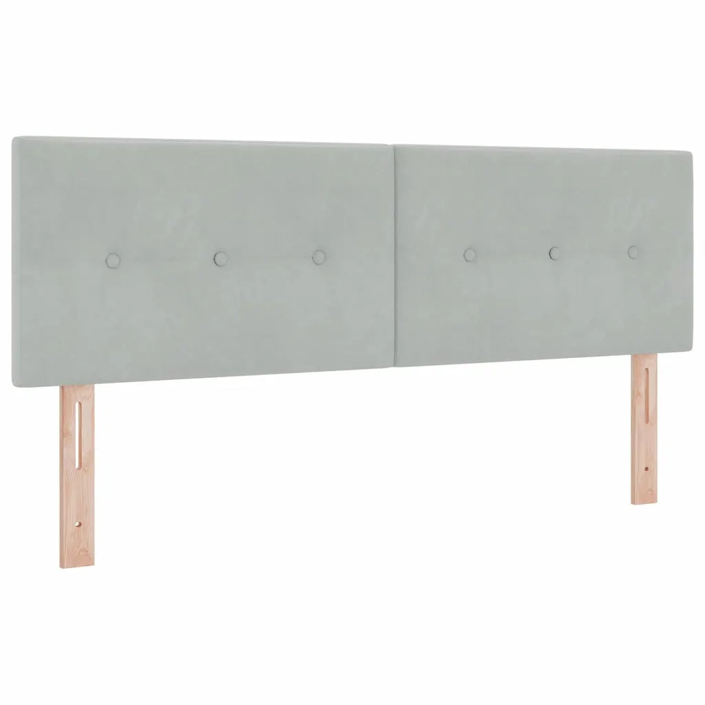 Letto a molle Grigio chiaro 190 x 140 cm Poliestere