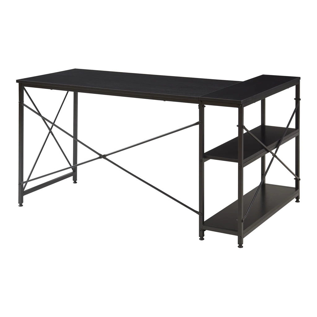 Scrivania/Tavolo da lavoro 137 x 88 x 75 cm Nero 03_0009065