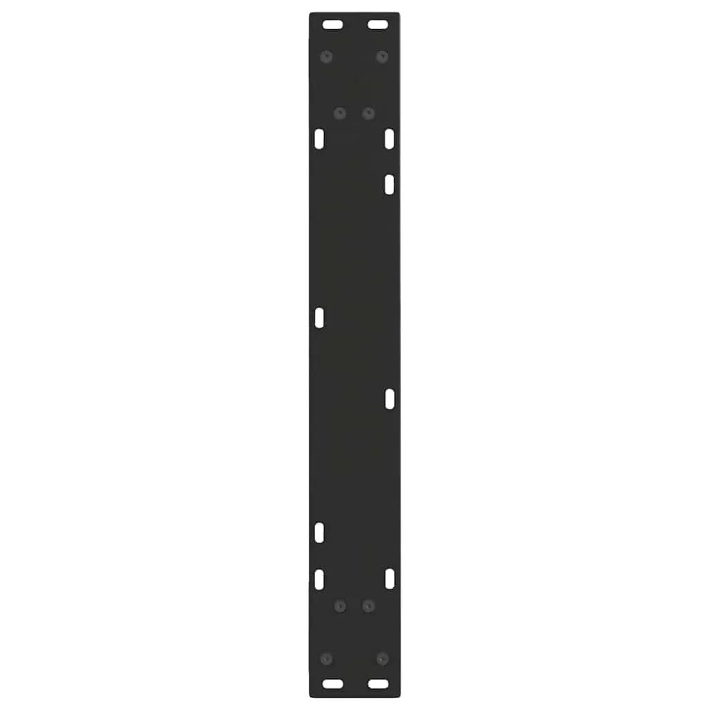 Set di 2 gambe regolabili per tavolo da pranzo a forma di V 70 x 72-73 cm stile moderno con guide in acciaio nero 02_0056931
