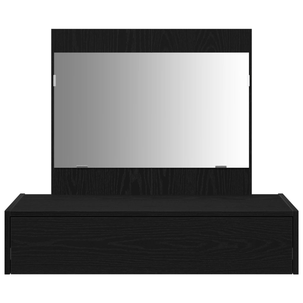 Toeletta Appesa al Muro Rovere Nero 83x40x70 cm