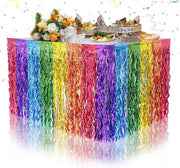 Decorazione da tavola per feste - 2 pezzi di tovaglie arcobaleno con pennello - Feste, matrimoni, fidanzamenti - Decorazione da tavola festiva
