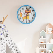 vidaXL Orologio da Parete Blu Ø25,5 cm Polistirene e Vetro