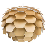 Lampadario Lampada a Sospensione con paralume a forma di globo a forma di pigna in plastica dorata