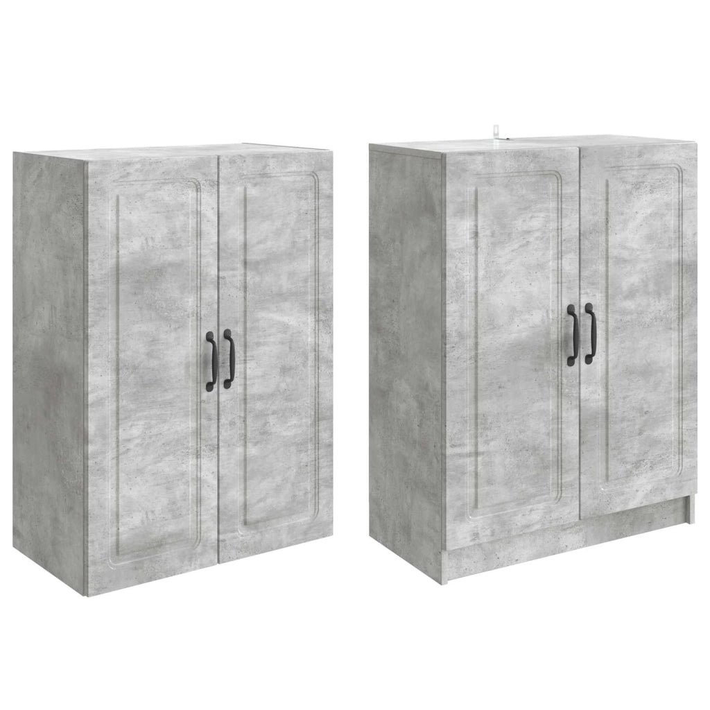 Set di armadi 2 pcs Grigio Cemento Legno ingegnerizzato 3416946