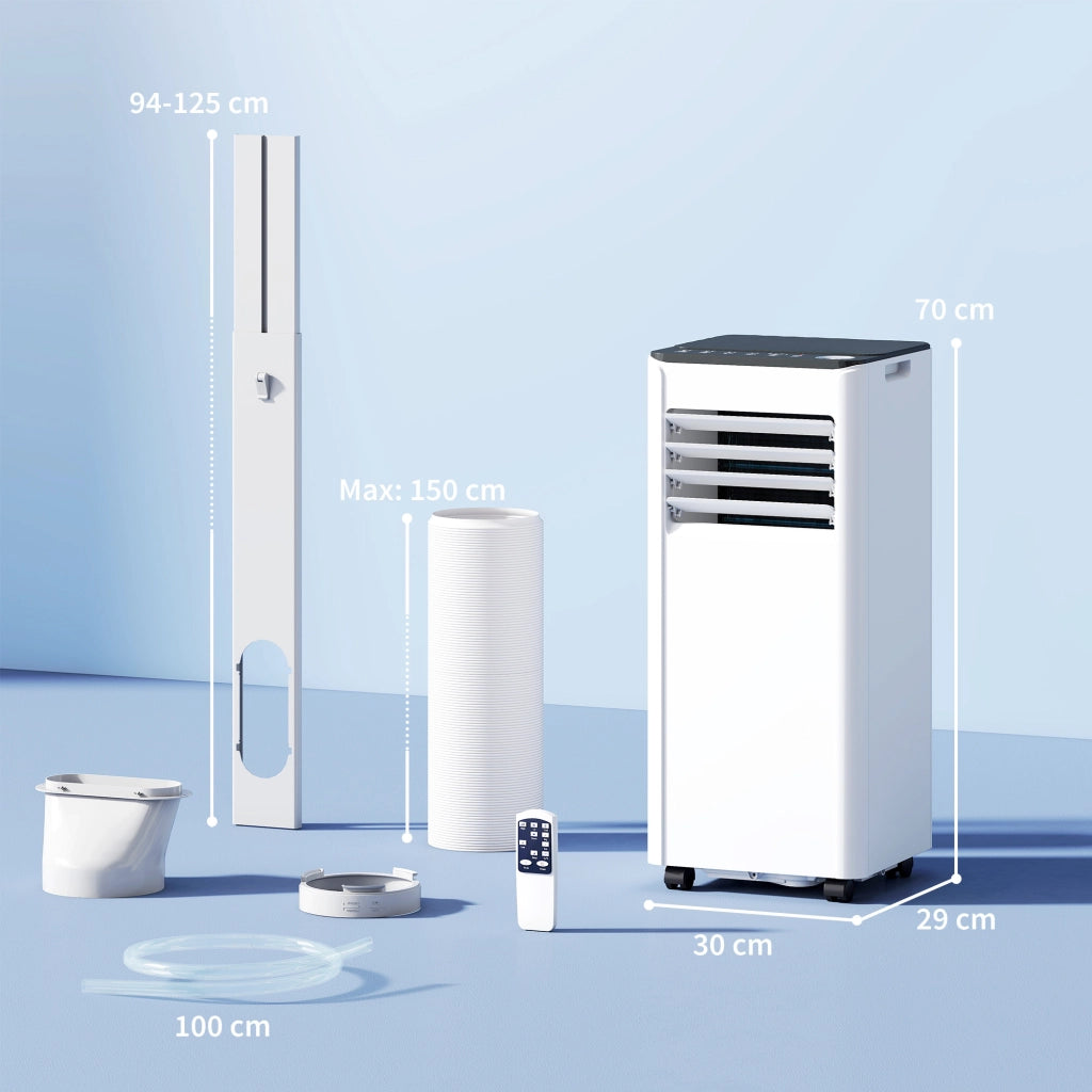 Condizionatore Portatile 9000 BTU con Raffreddamento, Deumidificatore, Ventilatore e Modalit¨¤ Notte.