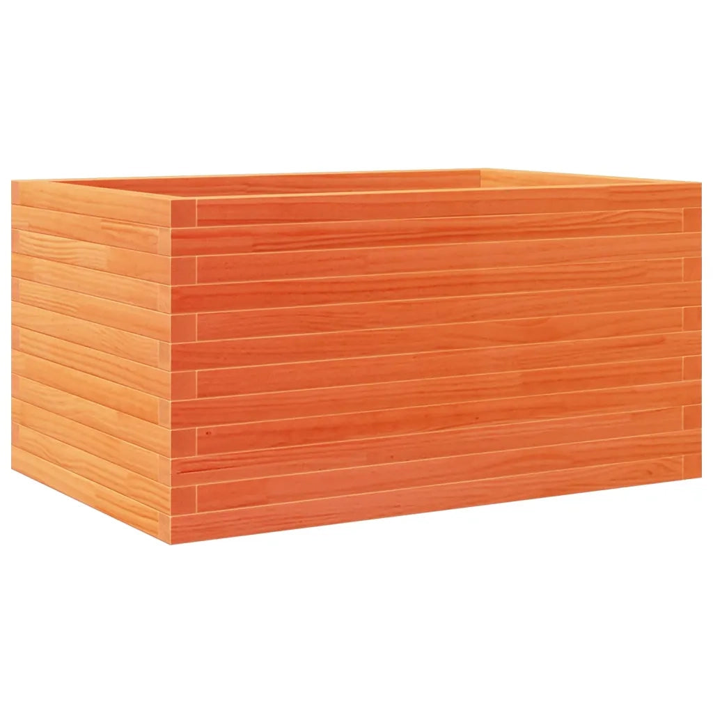 Fioriera Giardino-Vaso da Esterno-Contenitore per Piante Marrone Cera 90x60x45,5cm Legno Massello Pino
