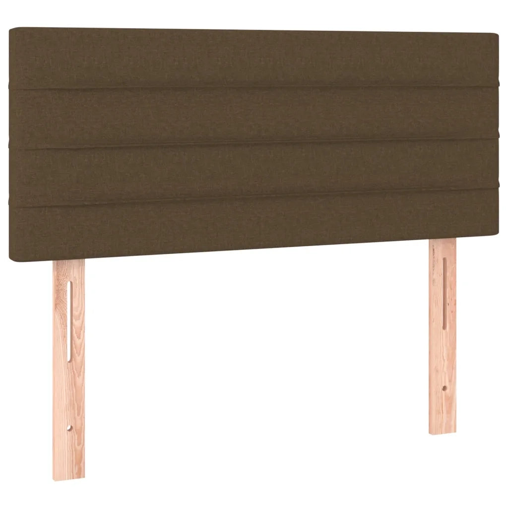 Letto a Molle Materasso e LED Marrone Scuro 90x190cm in Tessuto cod mxl 60337