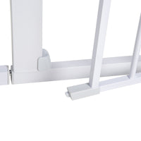 Cancelletto Sicurezza Regolabile per Cani 75-96 cm in Acciaio e Plastica Bianco