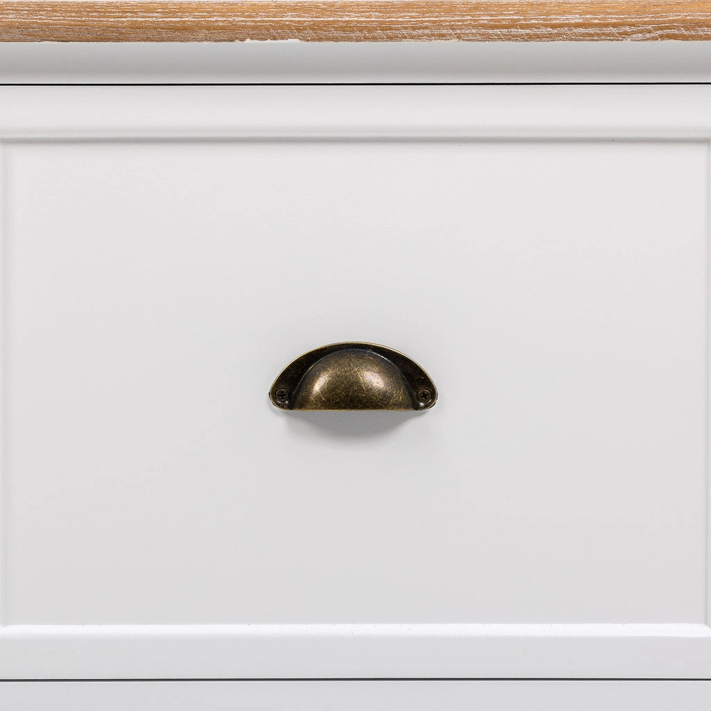 Mobile da ingresso in legno con 2 cassetti bianchi 92x39,5x184h