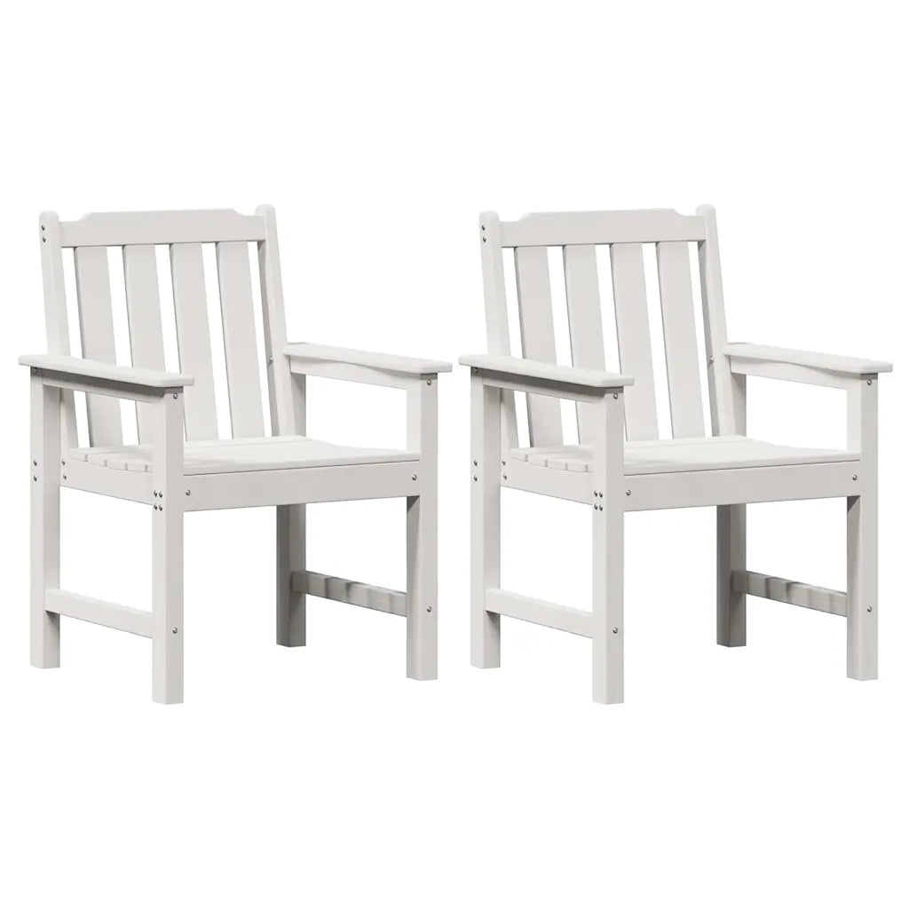 Sedia da pranzo da giardino 2 pz | Sedie da Esterno Bianco 65,5 x 59 x 88 cm HDPE