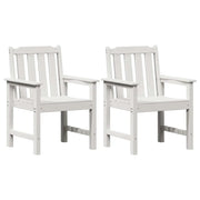 Sedia da pranzo da giardino 2 pz | Sedie da Esterno Bianco 65,5 x 59 x 88 cm HDPE