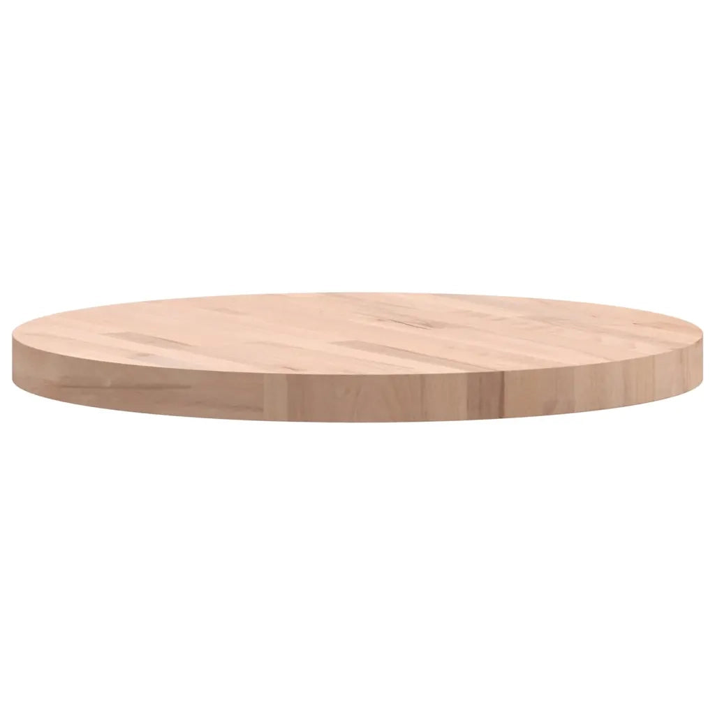 Piano per Tavolo Ø60x4 cm Rotondo in Legno Massello di Faggio 355923