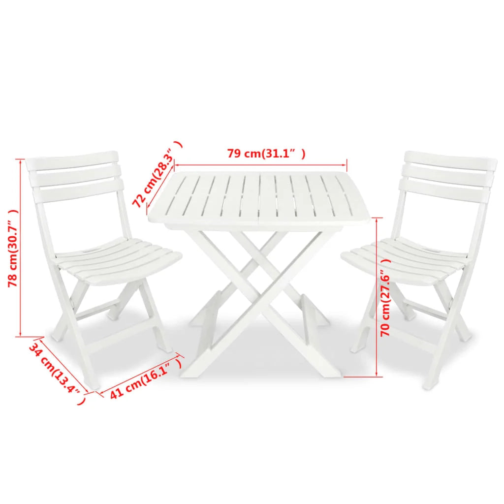 Set da giardino pieghevole in plastica bianca da 3 pezzi per mobili da esterno 02_0013545