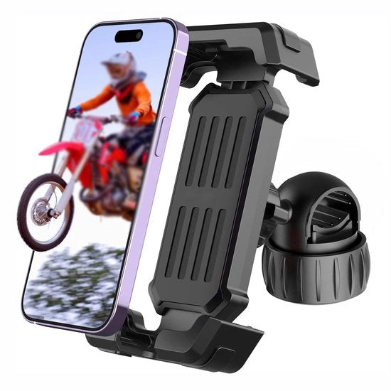 Supporto per smartphone per bicicletta, adatto per biciclette elettriche e scooter, supporto per smartphone con guida per iPhone, Samsung e tutti i telefoni da 4,7 a 7 pollici