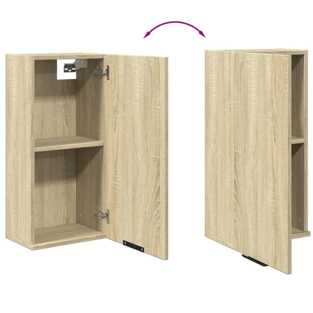 vidaXL Mobile da Bagno a Parete Rovere Sonoma 32x20x67 cm