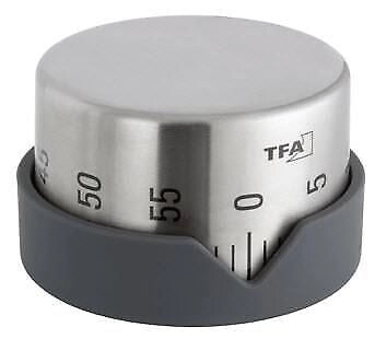TFA-Dostmann 38.1027.10 sveglia Grigio, Acciaio inossidabile