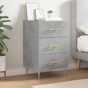 Comodino-Tavolino da notte Grigio Cemento 40x40x66 cm in Legno Multistrato 170798