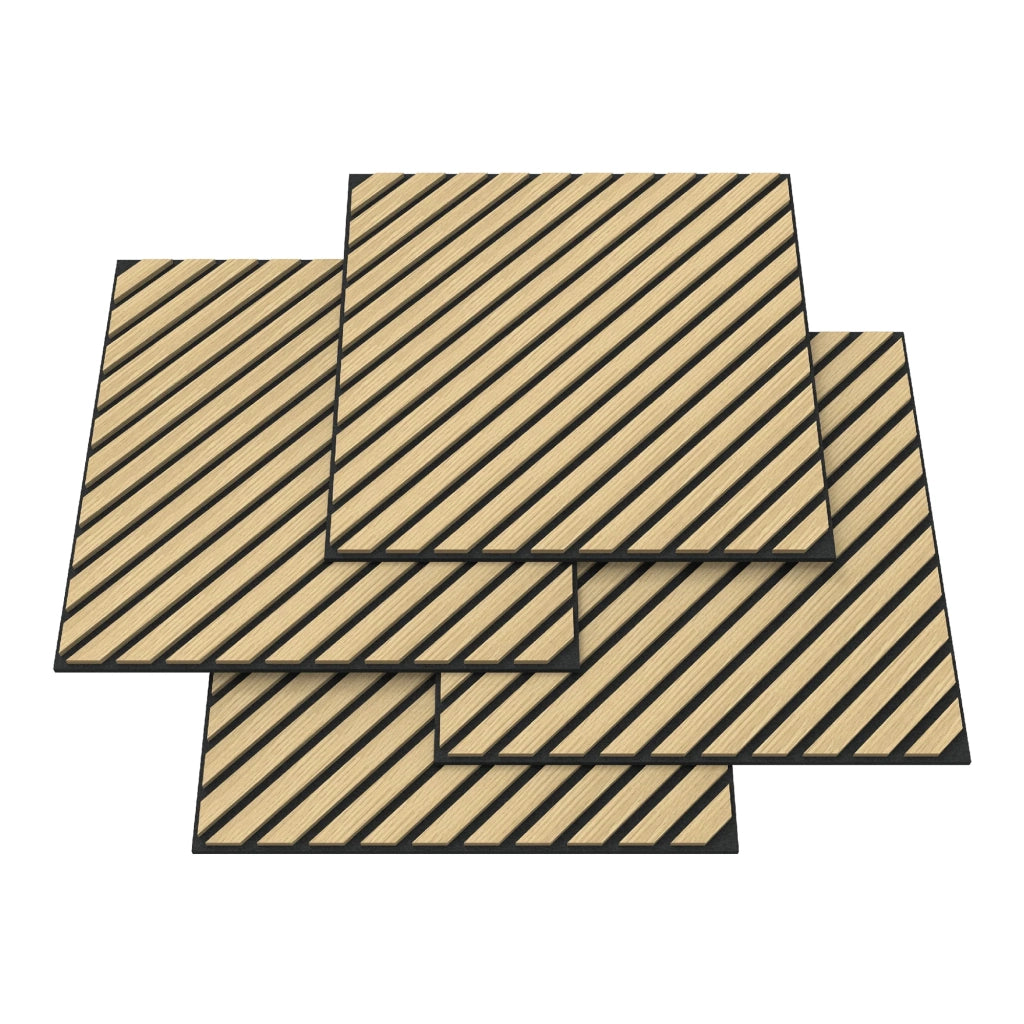 Set di 8 pannelli acustici con doghe diagonali 2,88 m² effetto rovere 03_0009923