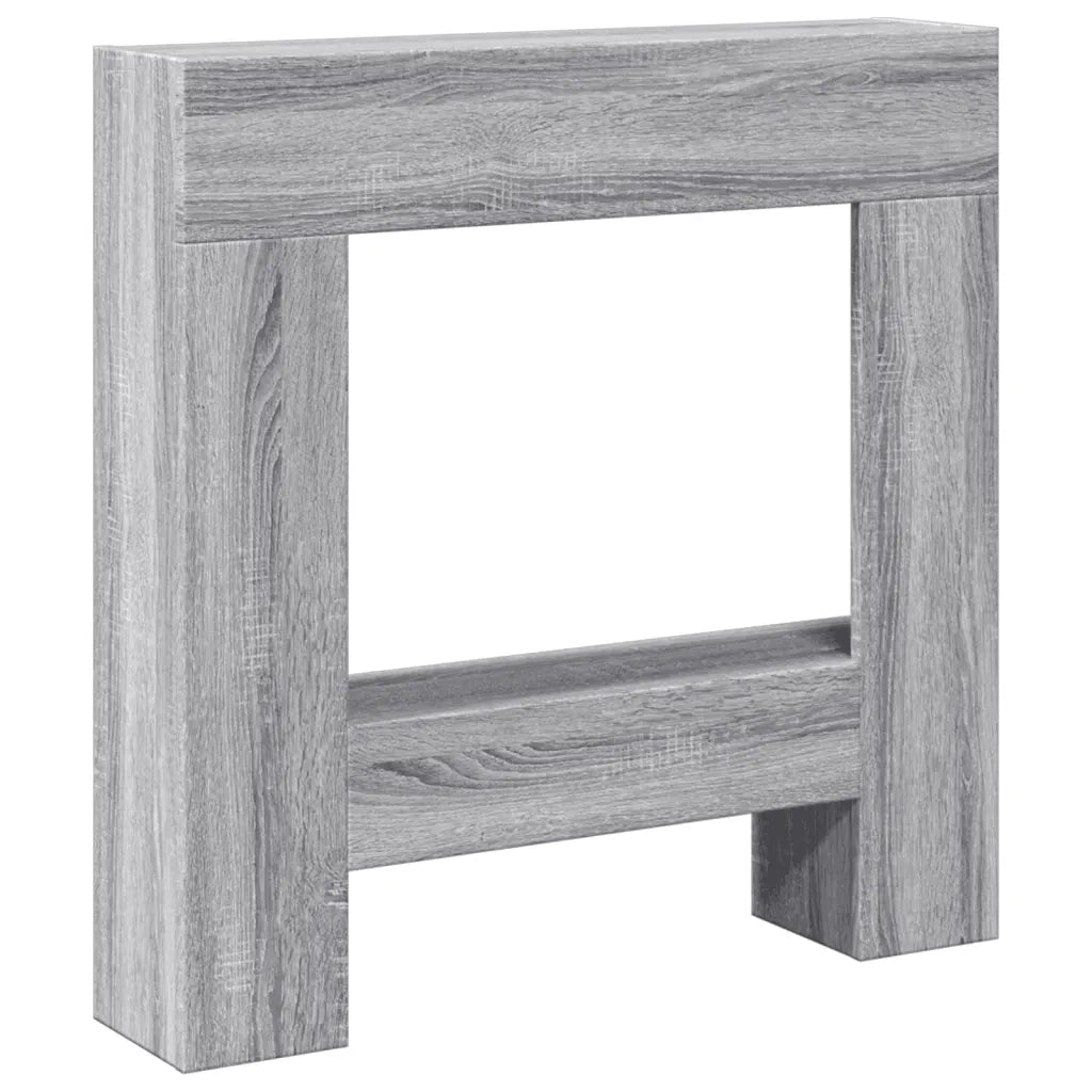 Cornice per Camino-Rivestimento per Camino Grigio Sonoma 81x18x82 cm in Truciolato