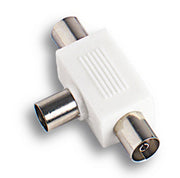 10pz adattatore tv maschio con  2 prese cod:ferx.5782