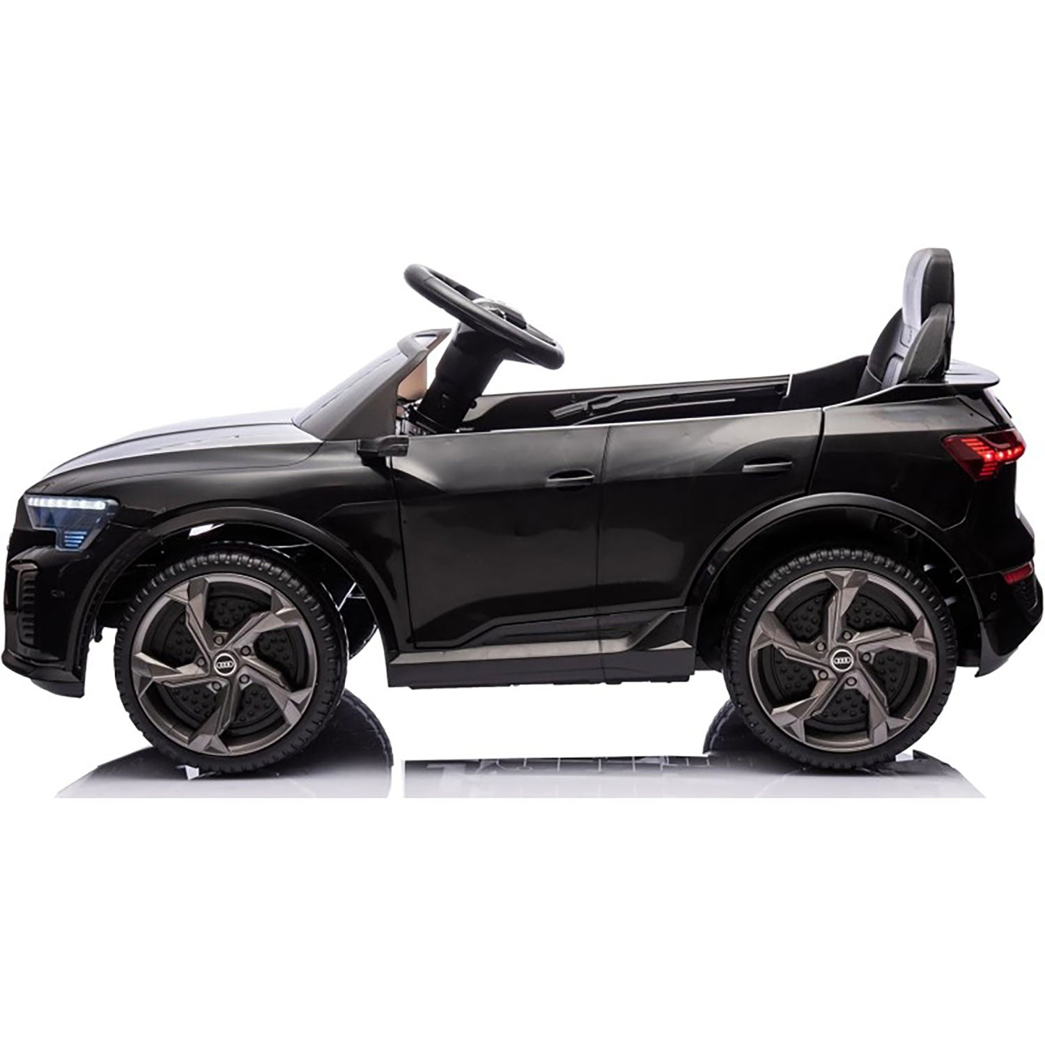 Macchina Elettrica per Bambini 12V Licenza Ufficiale Audi SQ8 E-Tron con Telecomando e Sedile Pelle Nero