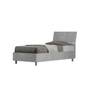 Letto singolo senza rete 80x200 testata inclinata cemento Demas