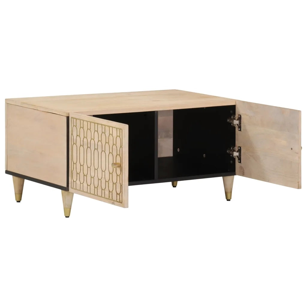 Tavolino da Salotto 80x50x40 cm Legno Massello di Mango 358253