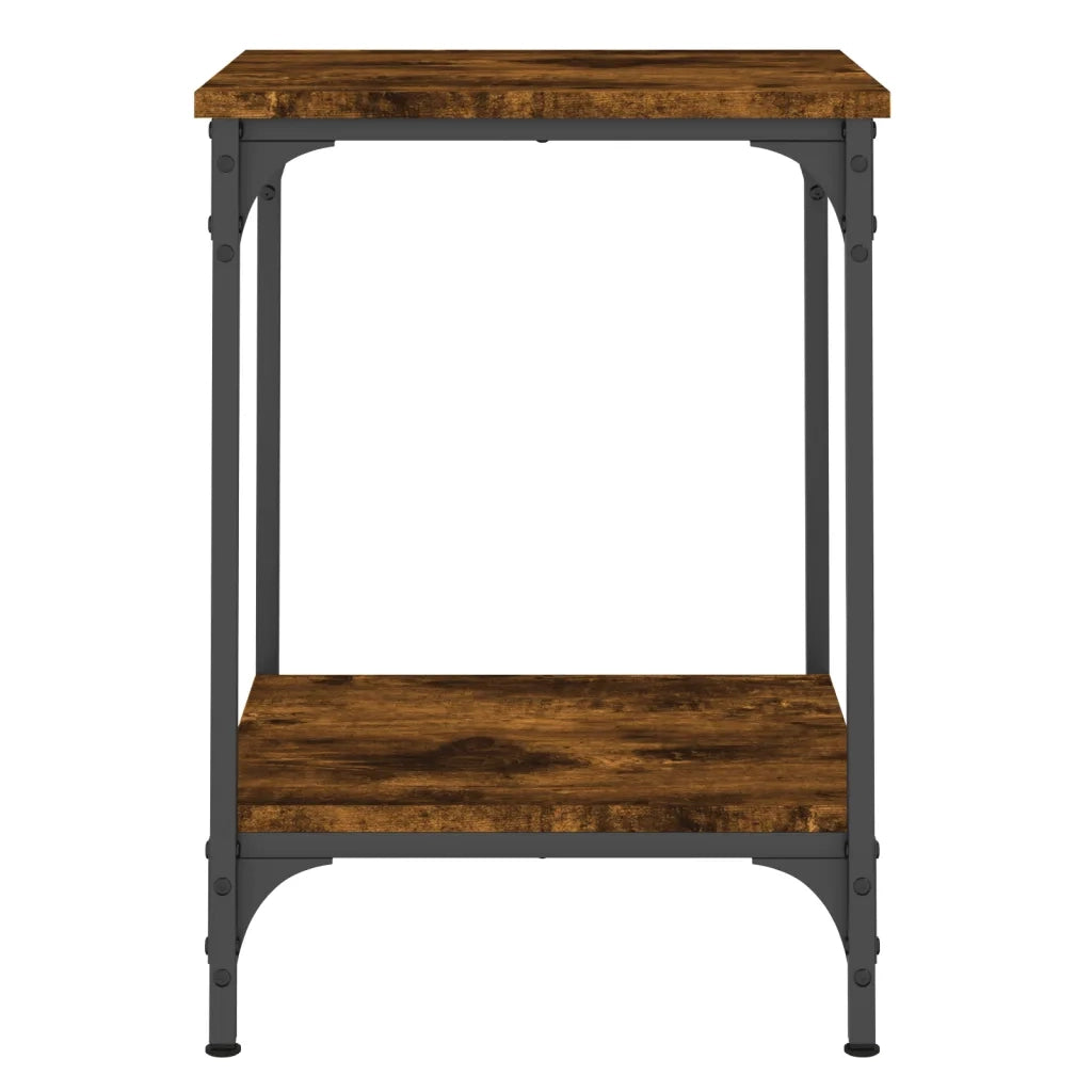 Tavolino da Salotto-Tavolino da soggiorno-Tavolo Rovere Fumo 40x40x55 cm Legno Multistrato