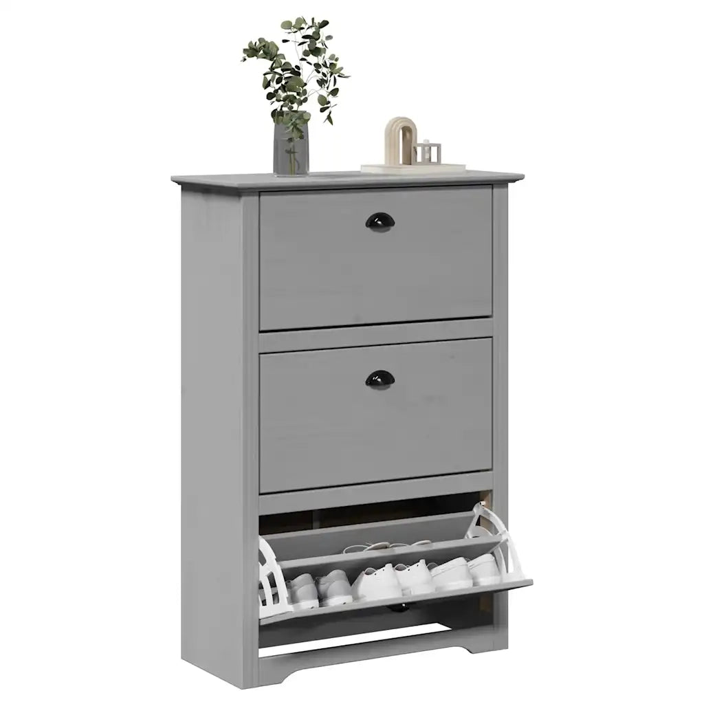 Scarpiera-Scaffale per scarpe BODO Grigia 80x35x118 cm