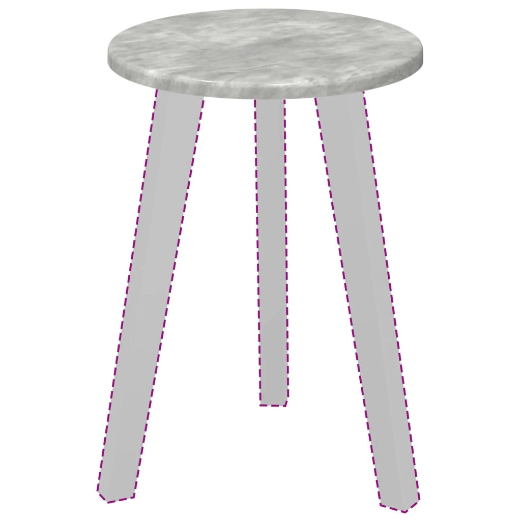 Piano del tavolo Grigio cemento Ø 30 x 1,5 cm Legno multistrato 880374