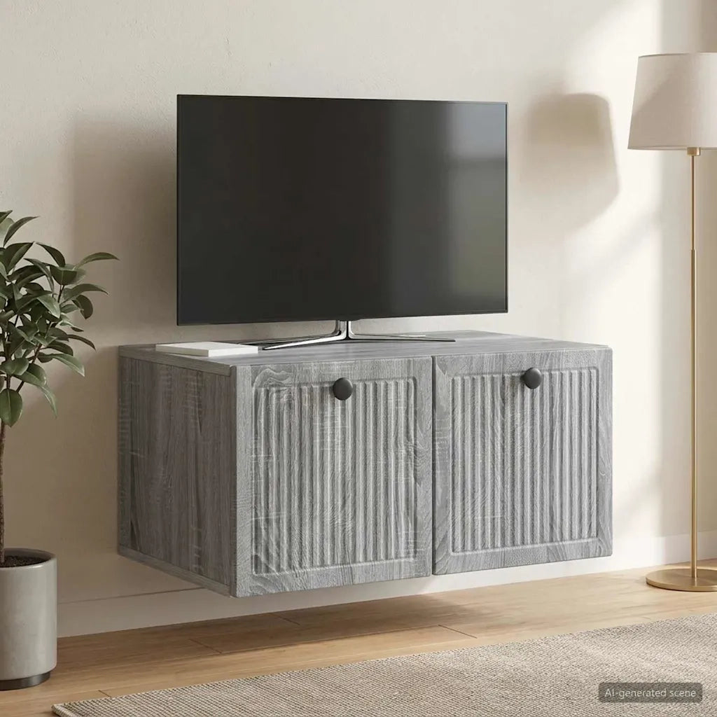 Mobile Porta TV da Muro Grigio Sonoma 59,5 x 41 x 30 cm 898001