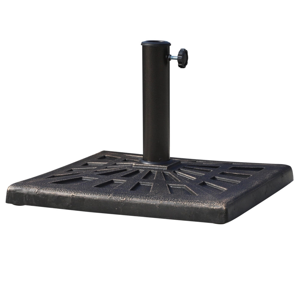 Base per Ombrellone da Giardino Ø38 a Ø48 Rettangolare 16kg in Resina 47x32 cm