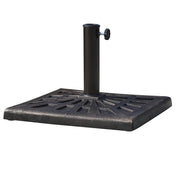 Base per Ombrellone da Giardino Ø38 a Ø48 Rettangolare 16kg in Resina 47x32 cm