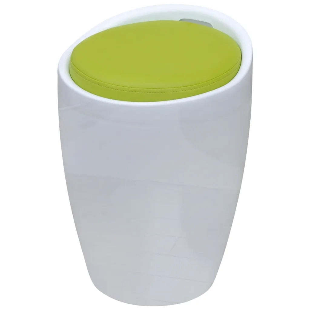 Sgabello Bianco e Verde in Similpelle 242245