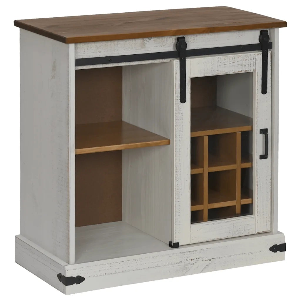 Credenza HALDEN con Anta Scorrevole 80x40x80 cm Legno Massello 4018422