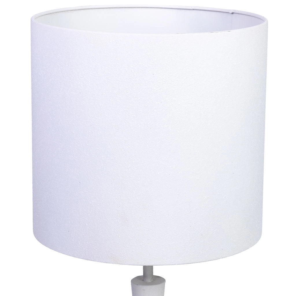 Lampada da tavolo in metallo bianco 30x30x52/66h cm
