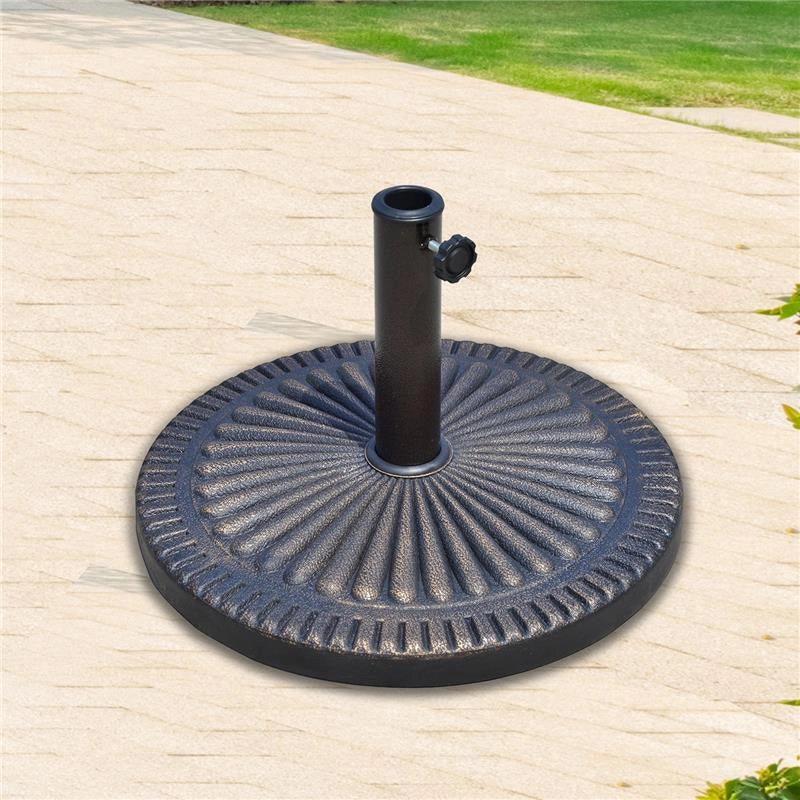 BASE PER OMBRELLONE TONDA IN RESINA 49 X 32 CM IN COLORE ANTRACITE