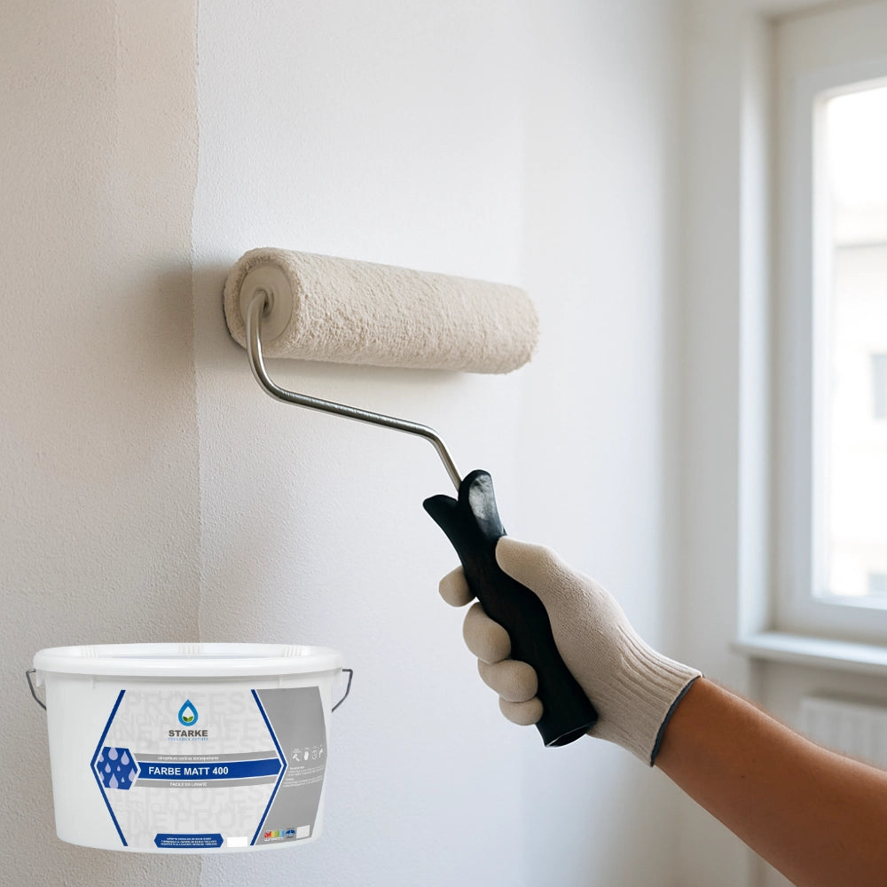 Farbe matt 400 pittura acrilica idrorepellente coprente traspirante interni *** formato 5 lt, confezione 1